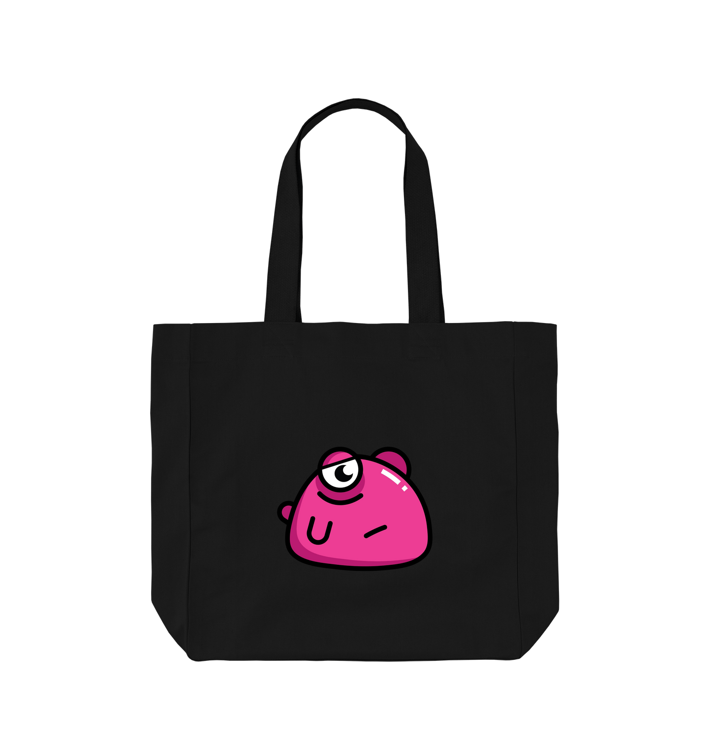 Black Printed Bag Front