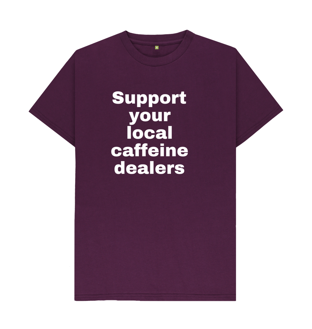 Purple Organic Cotton Men's T-shirt Caffeine