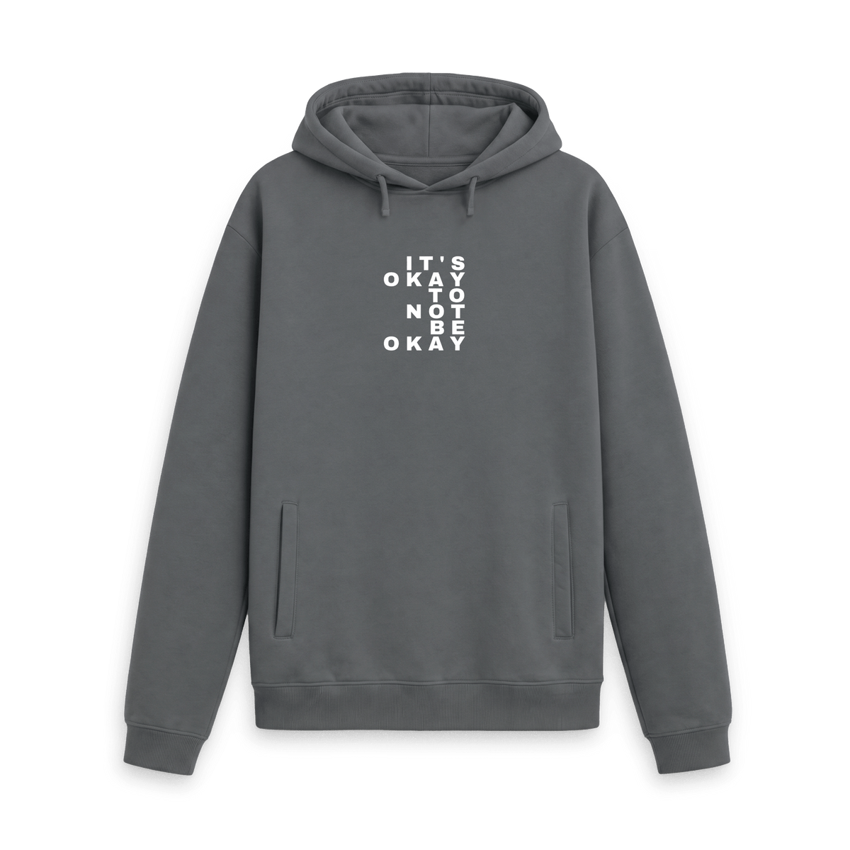 Slate Grey Printed Hoody Front