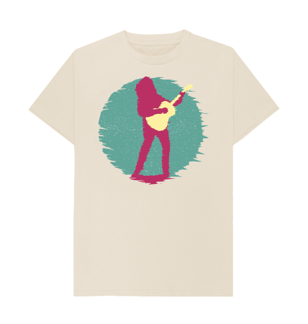 Oat Organic Cotton Guitar Player Men's Mental Health T-Shirt