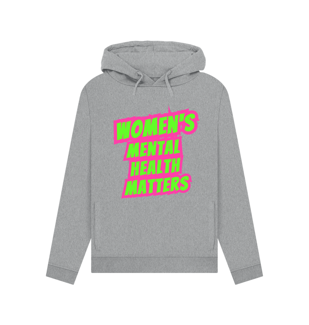 Light Heather Women's Mental Health Matters Organic Cotton Hoodie