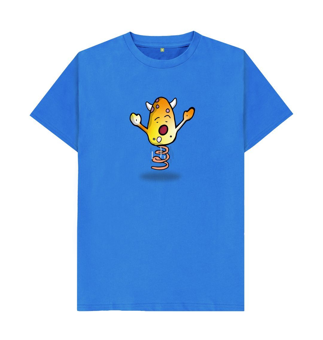 Bright Blue I'm Excited That's Okay Men's Mental Health Emotion T-Shirt Organic Cotton No Text