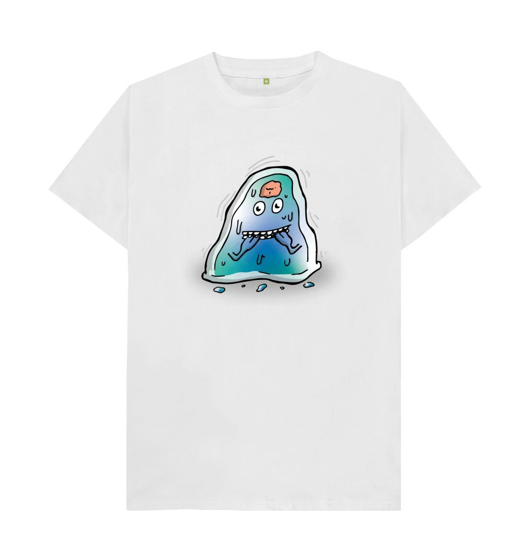 White I'm Nervous That's Okay Men's Mental Health Emotion T-Shirt Organic Cotton No Text