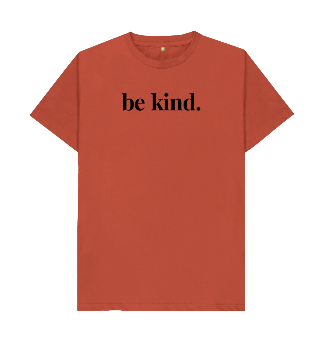 Rust Men's Mental Health Organic Cotton T-Shirt Be Kind
