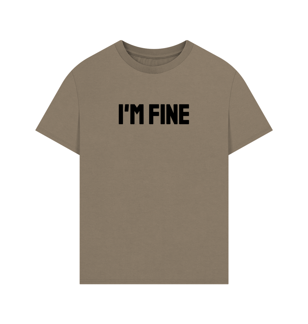 Willow I'm Fine Mental Health Organic Cotton Oversized T-Shirt Men's