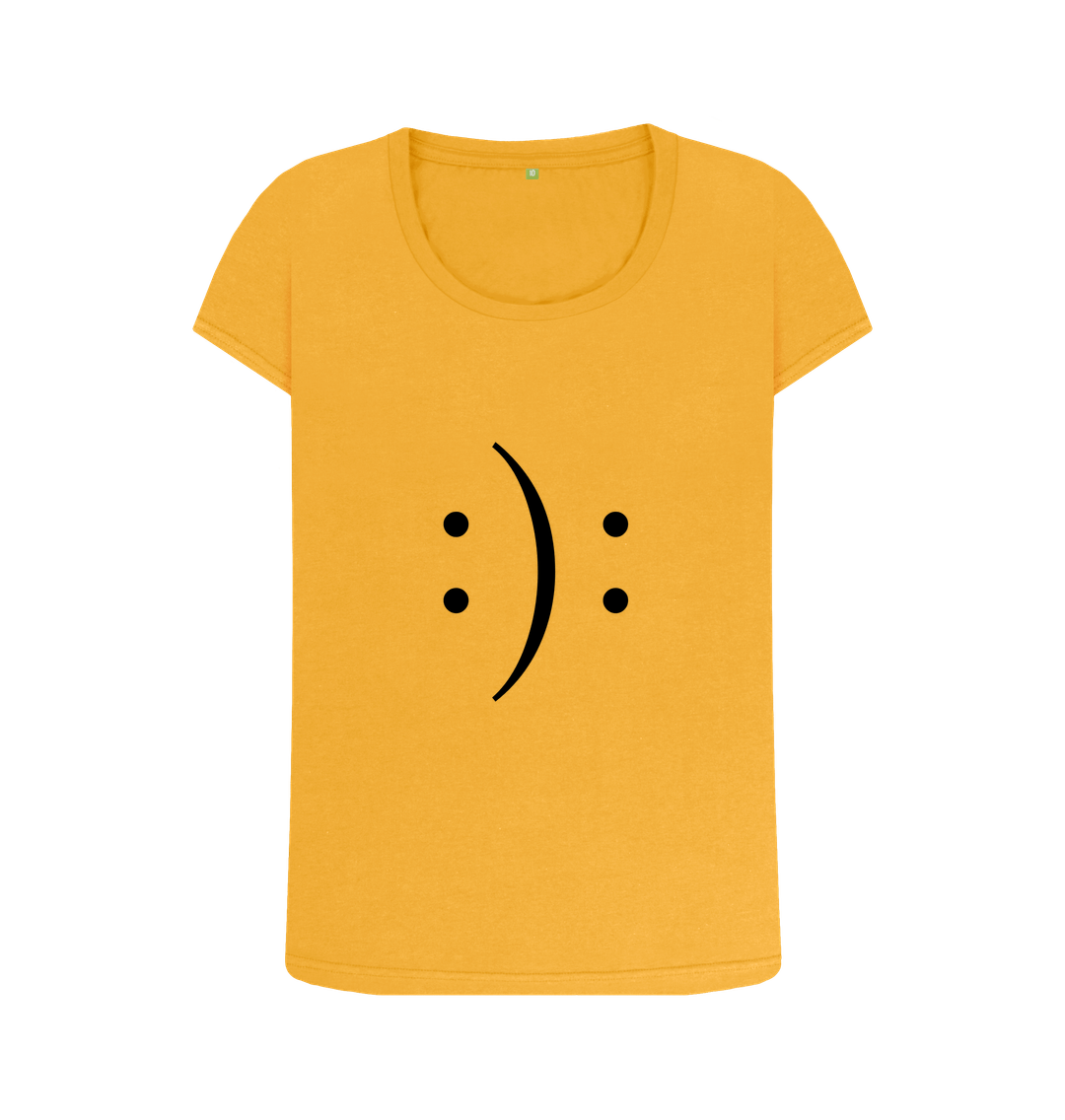 Mustard Organic Cotton Smile Mental Health Women's T-Shirt