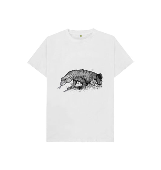 White Komodo Dragon Organic T-Shirt Children's