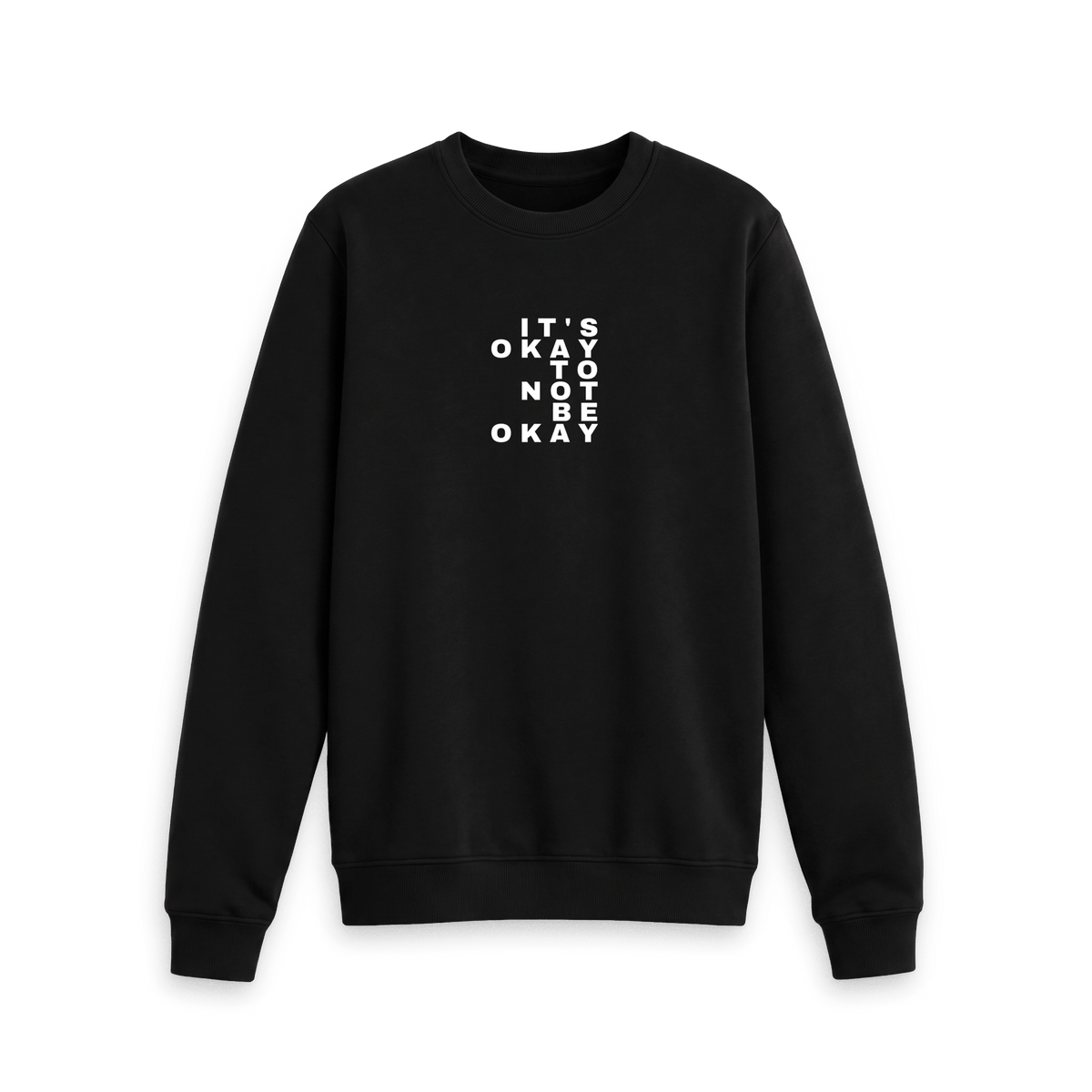 Black Printed Sweater Front