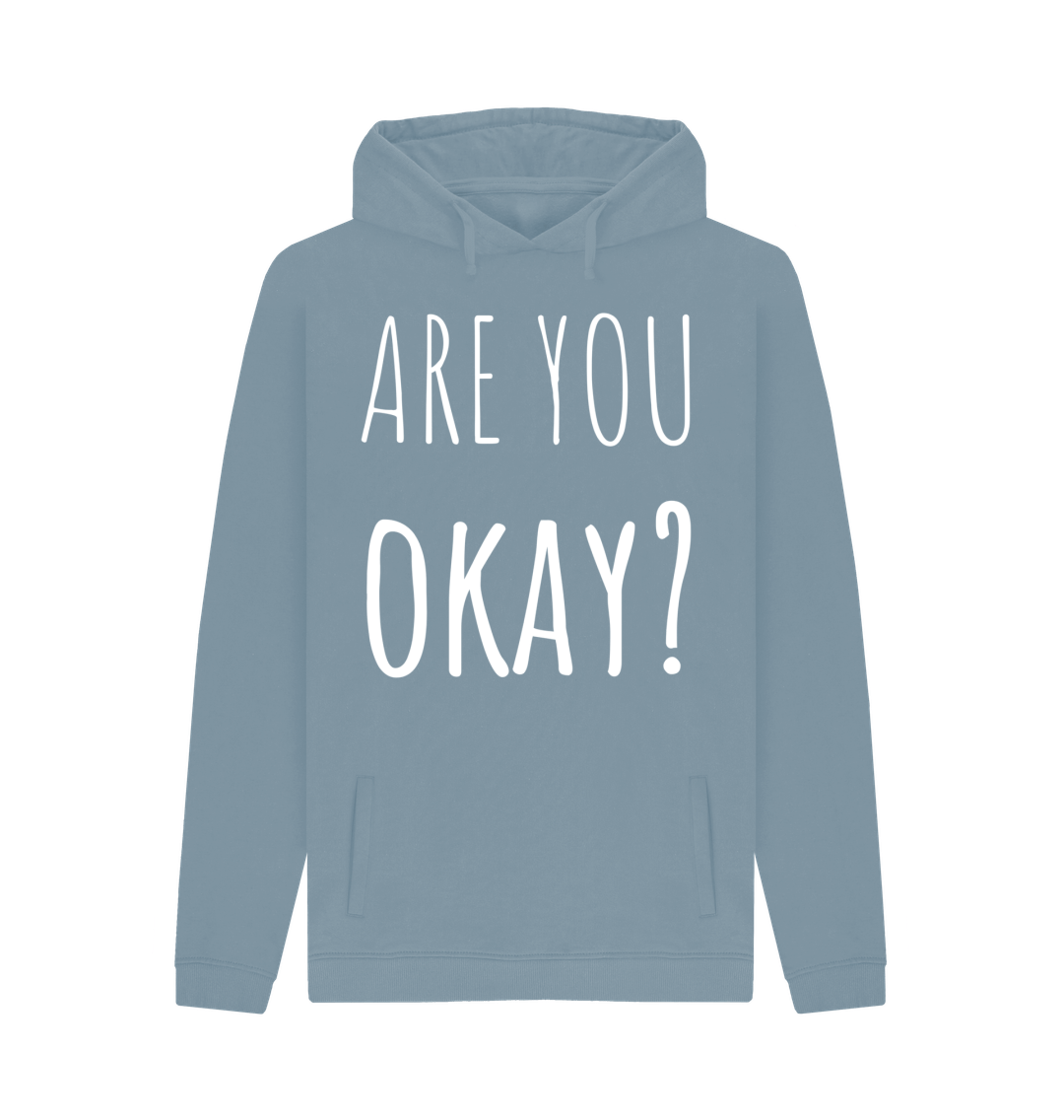 Stone Blue Printed Hoody Front
