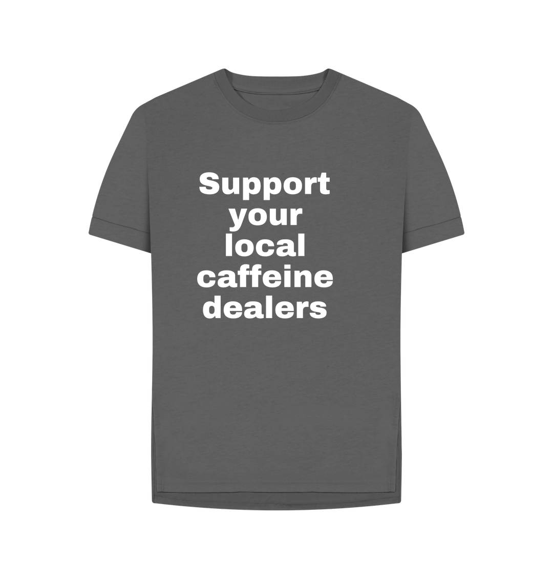 Slate Grey Organic Cotton Woman's T-shirt Caffeine