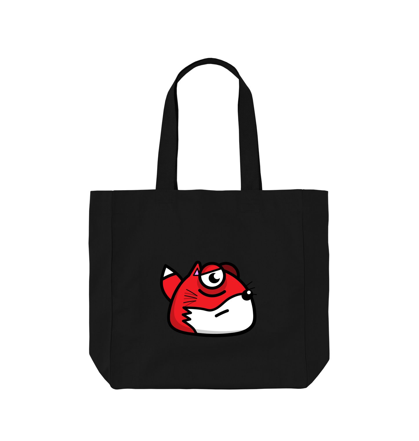 Black Printed Bag Front