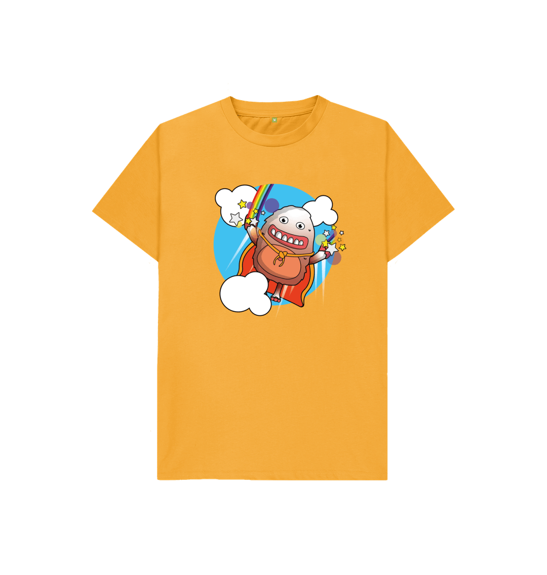 Mustard Organic Cotton Kindness is a Superpower Graphic Only Mental Health Children's T-Shirt
