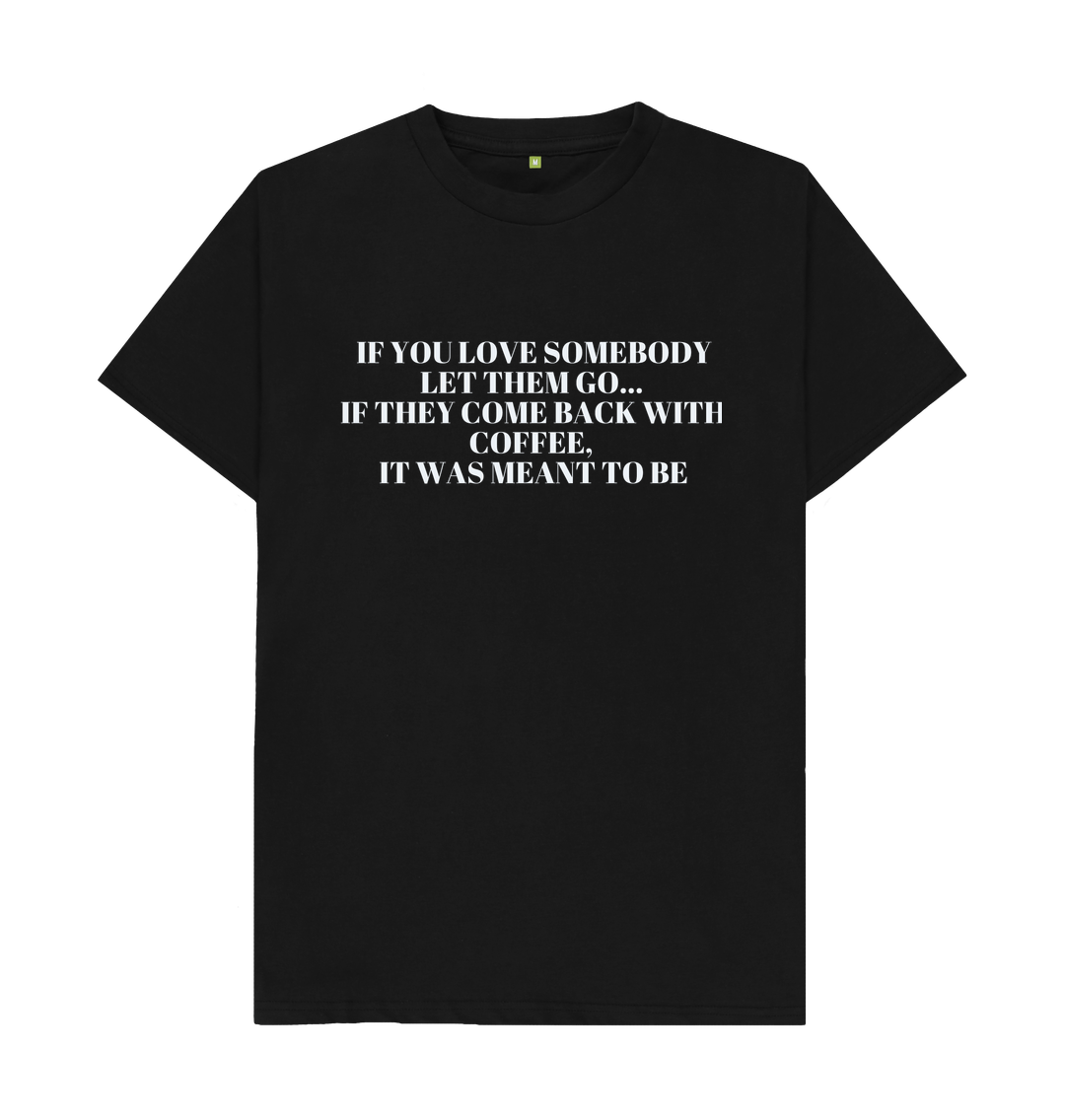 Black Organic Cotton Men's T-shirt Coffee