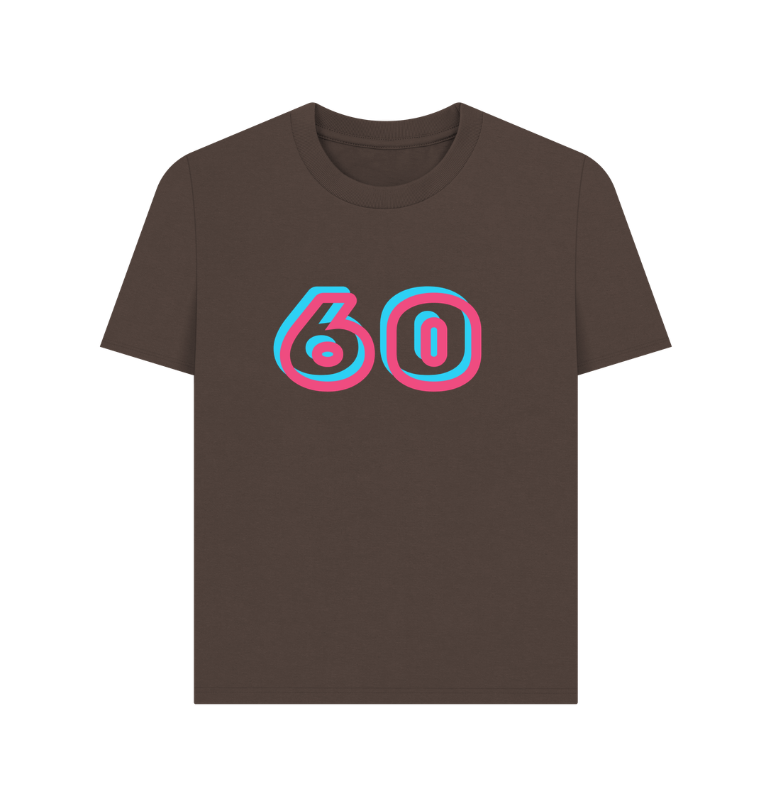 Chocolate Organic Cotton Women's 60th T-Shirt