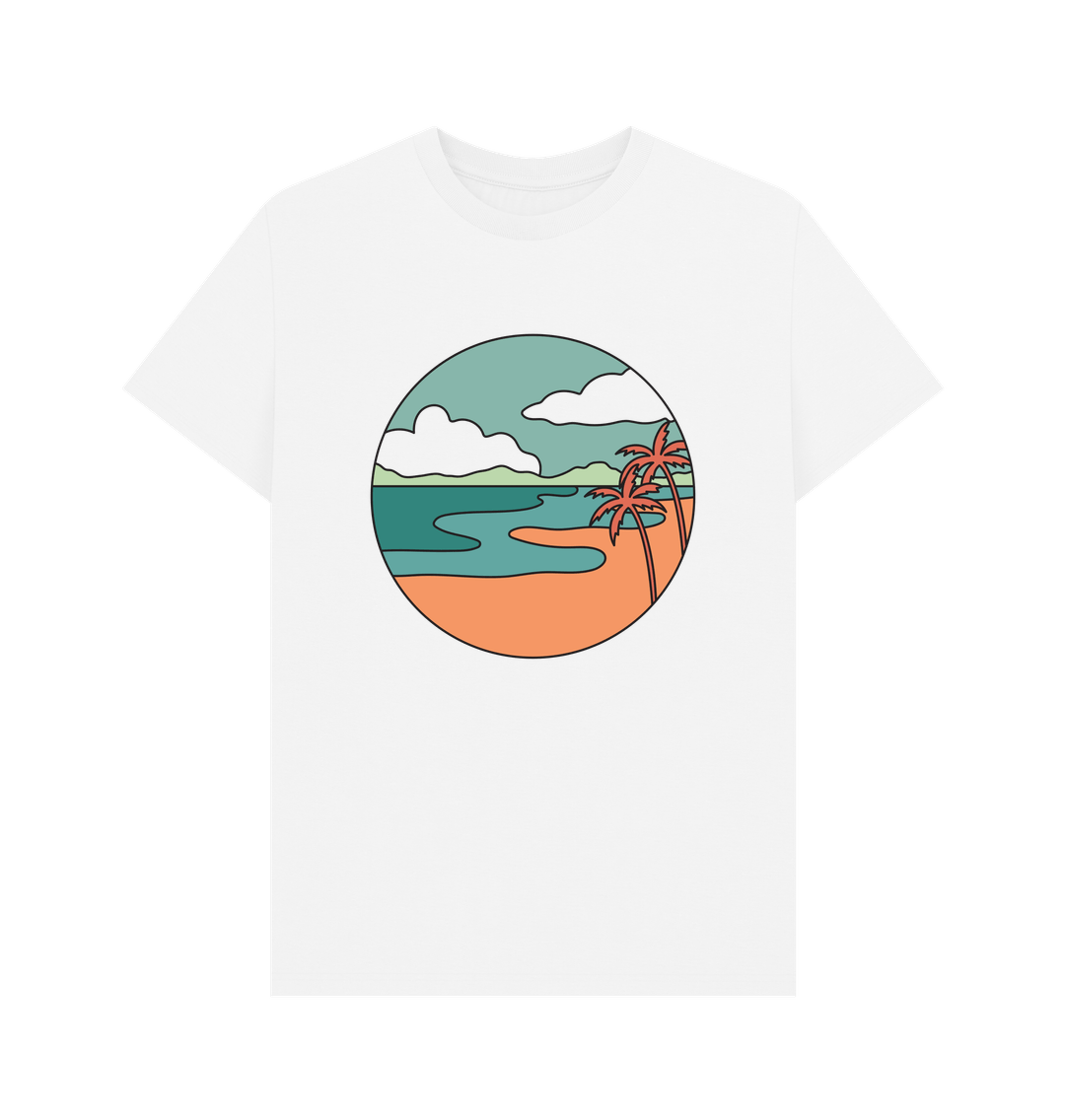 White Organic Cotton Men's Beach T-Shirt
