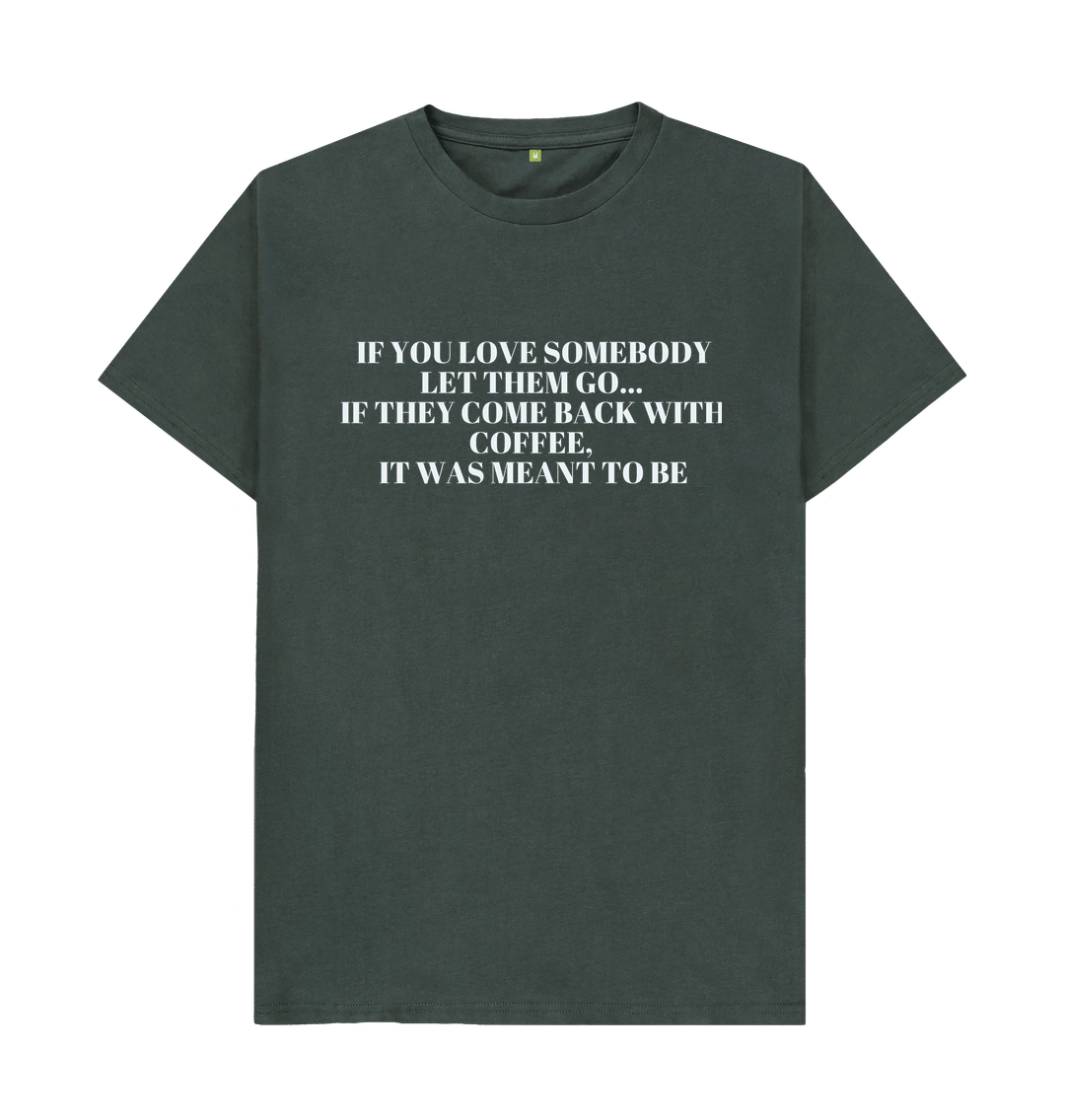 Dark Grey Organic Cotton Men's T-shirt Coffee