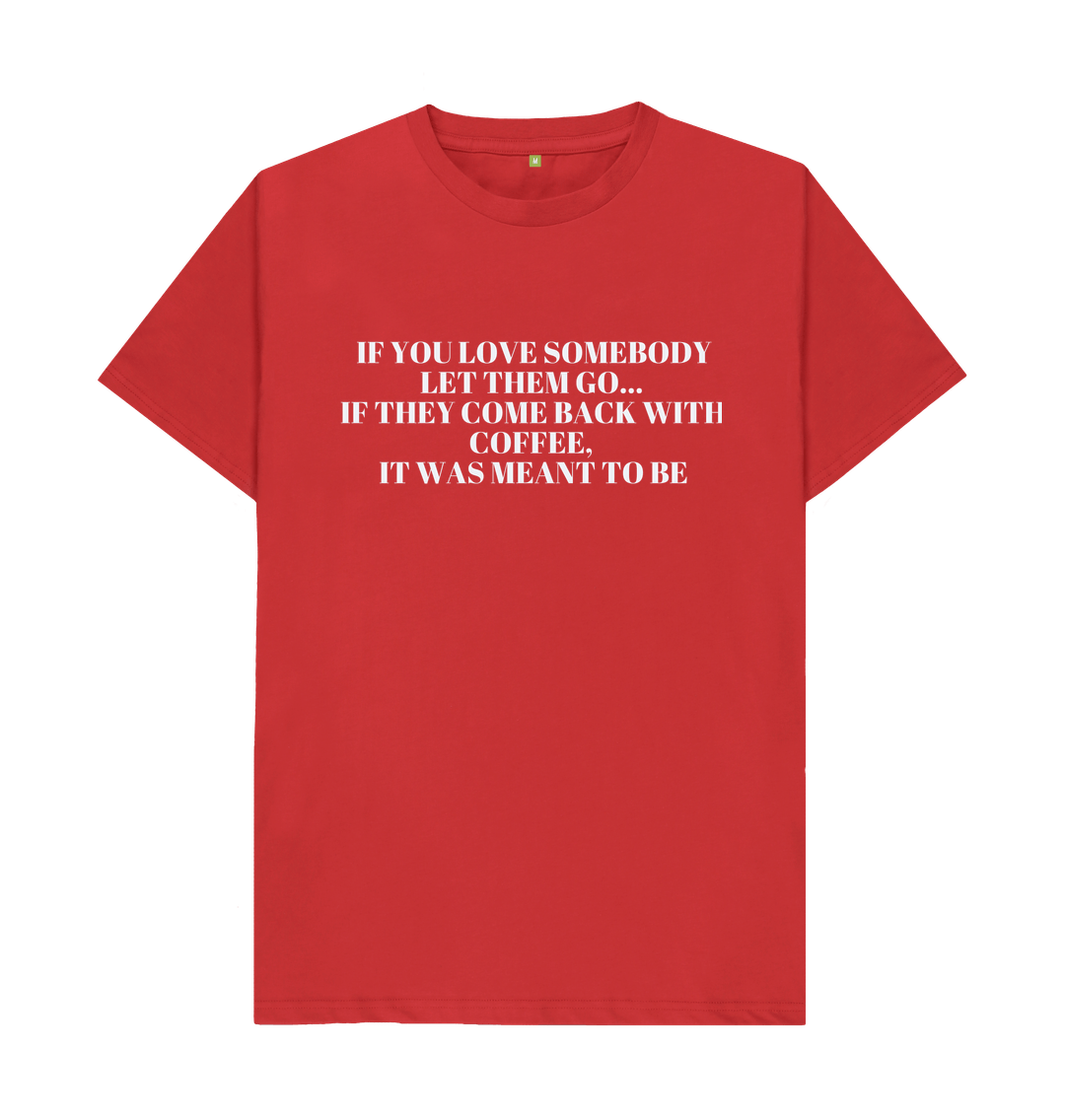 Red Organic Cotton Men's T-shirt Coffee