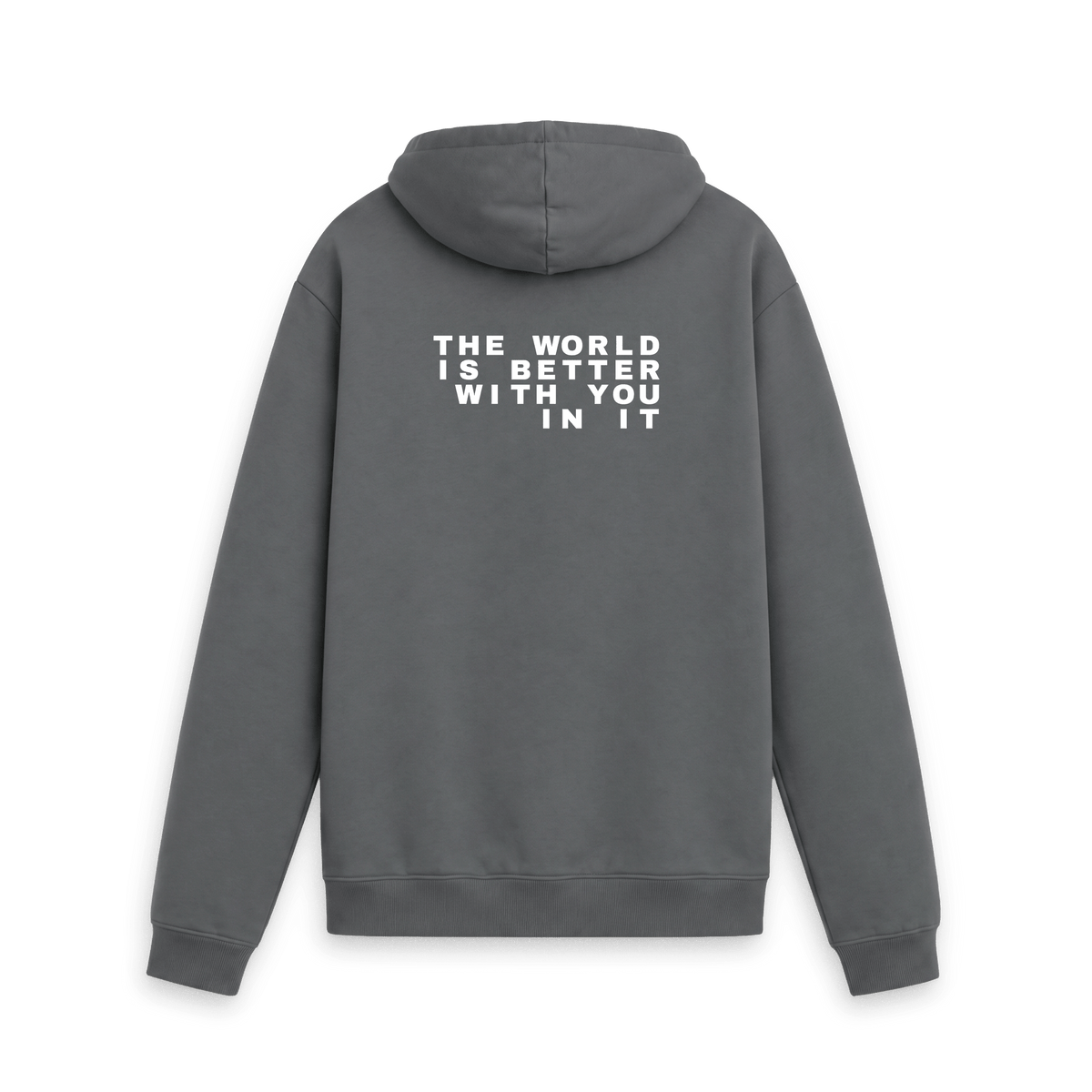 Slate Grey Printed Hoody Back