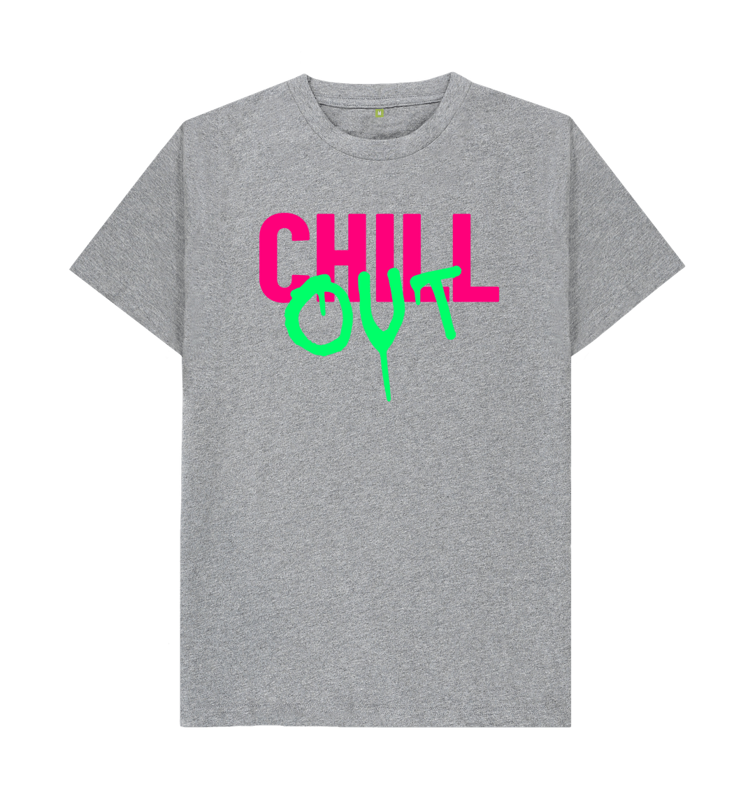 Athletic Grey Organic Cotton Men's T-shirt Chill Out