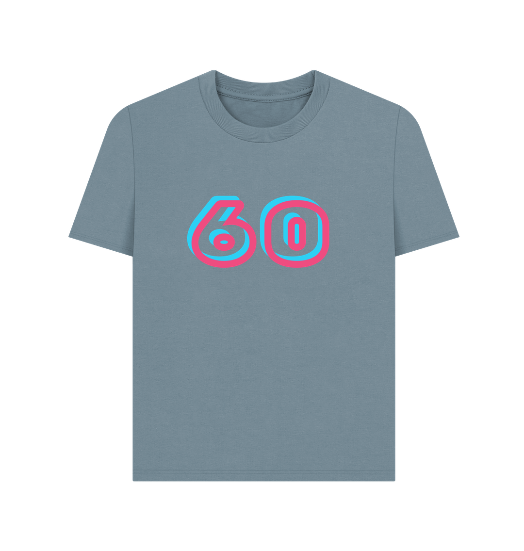 Stone Blue Organic Cotton Women's 60th T-Shirt