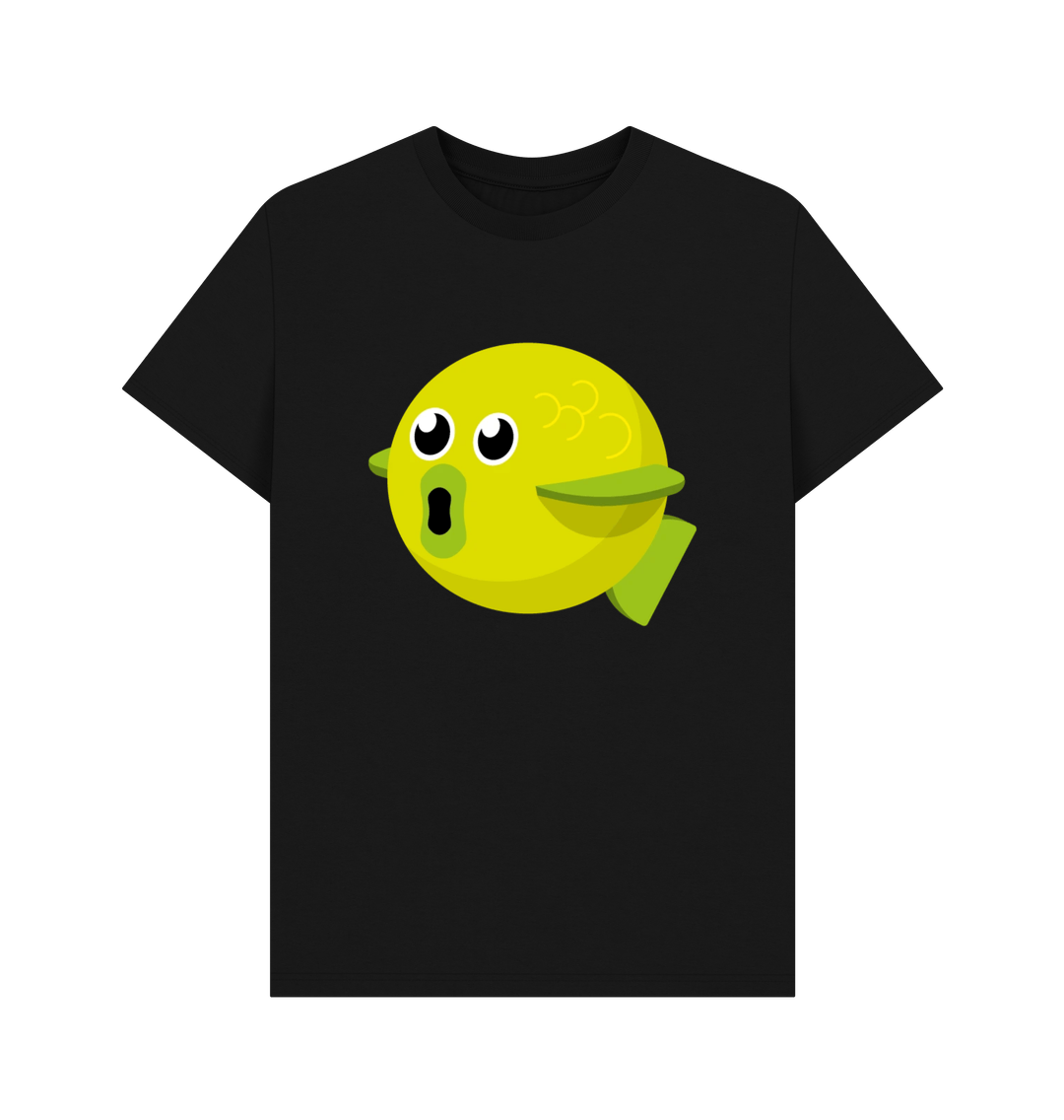 Black Organic Cotton Men's Fish T-Shirt