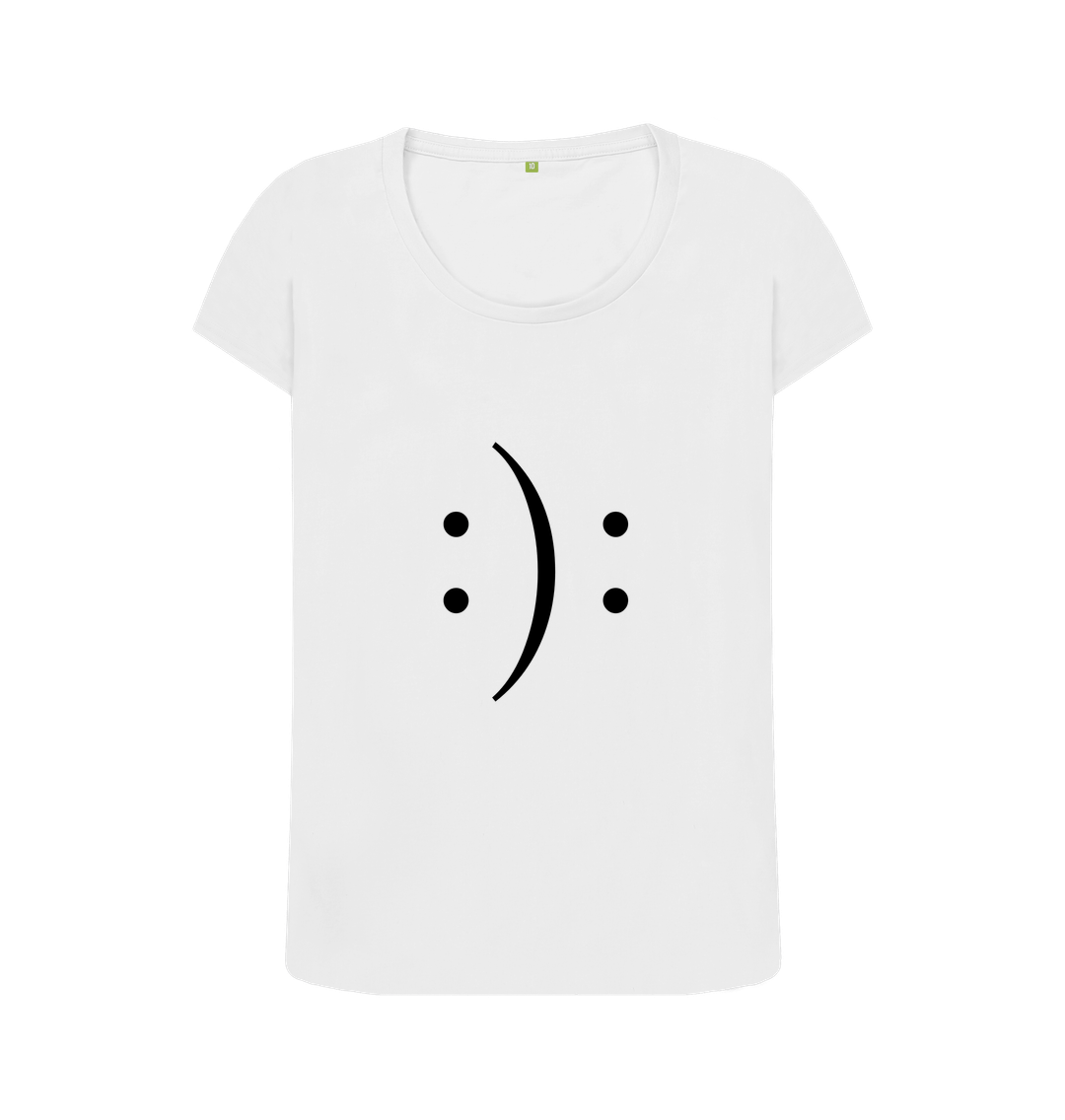 White Organic Cotton Smile Mental Health Women's T-Shirt