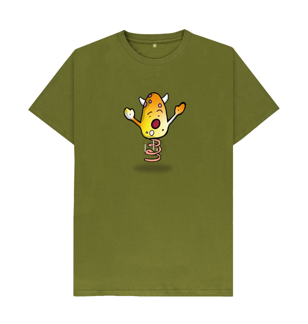 Moss Green I'm Excited That's Okay Men's Mental Health Emotion T-Shirt Organic Cotton No Text