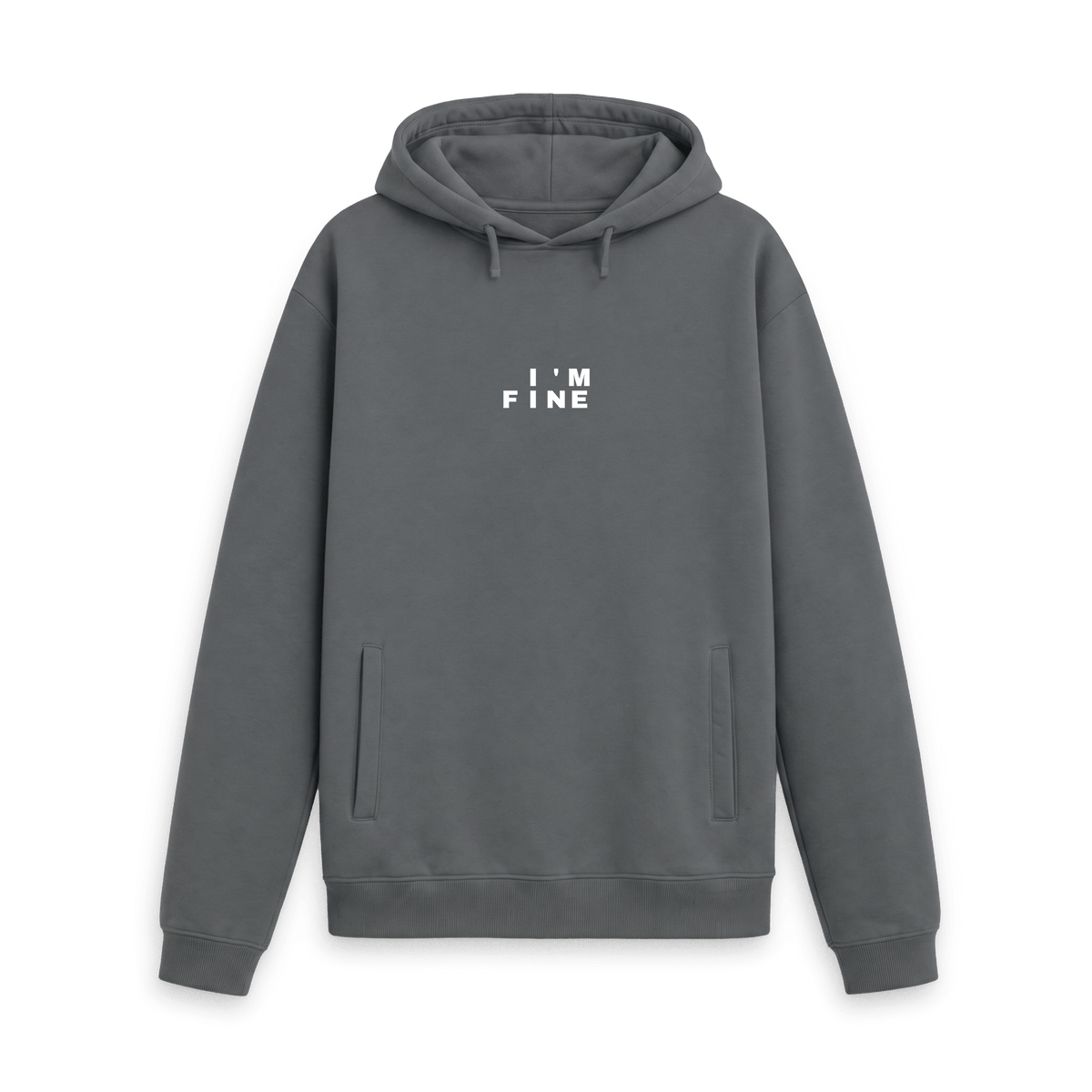 Slate Grey Printed Hoody Front