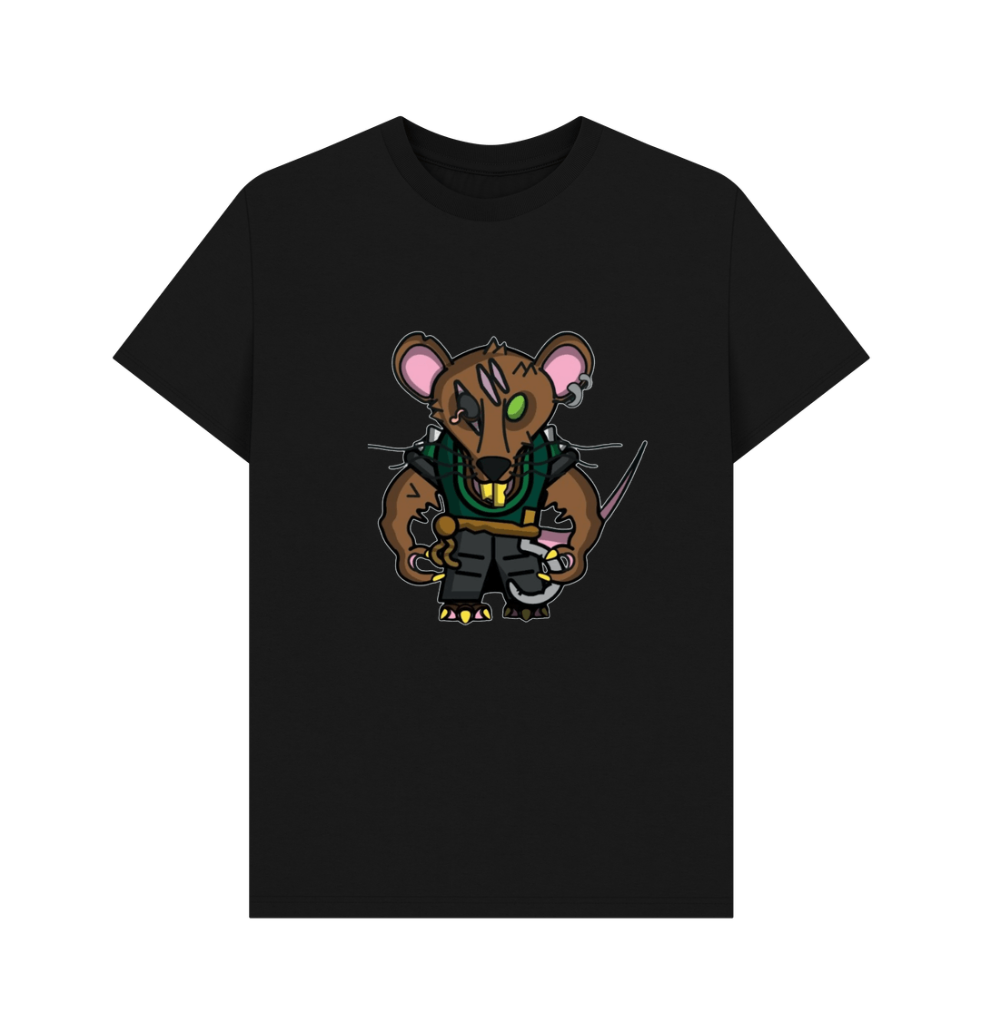 Black Printed T-shirt Front