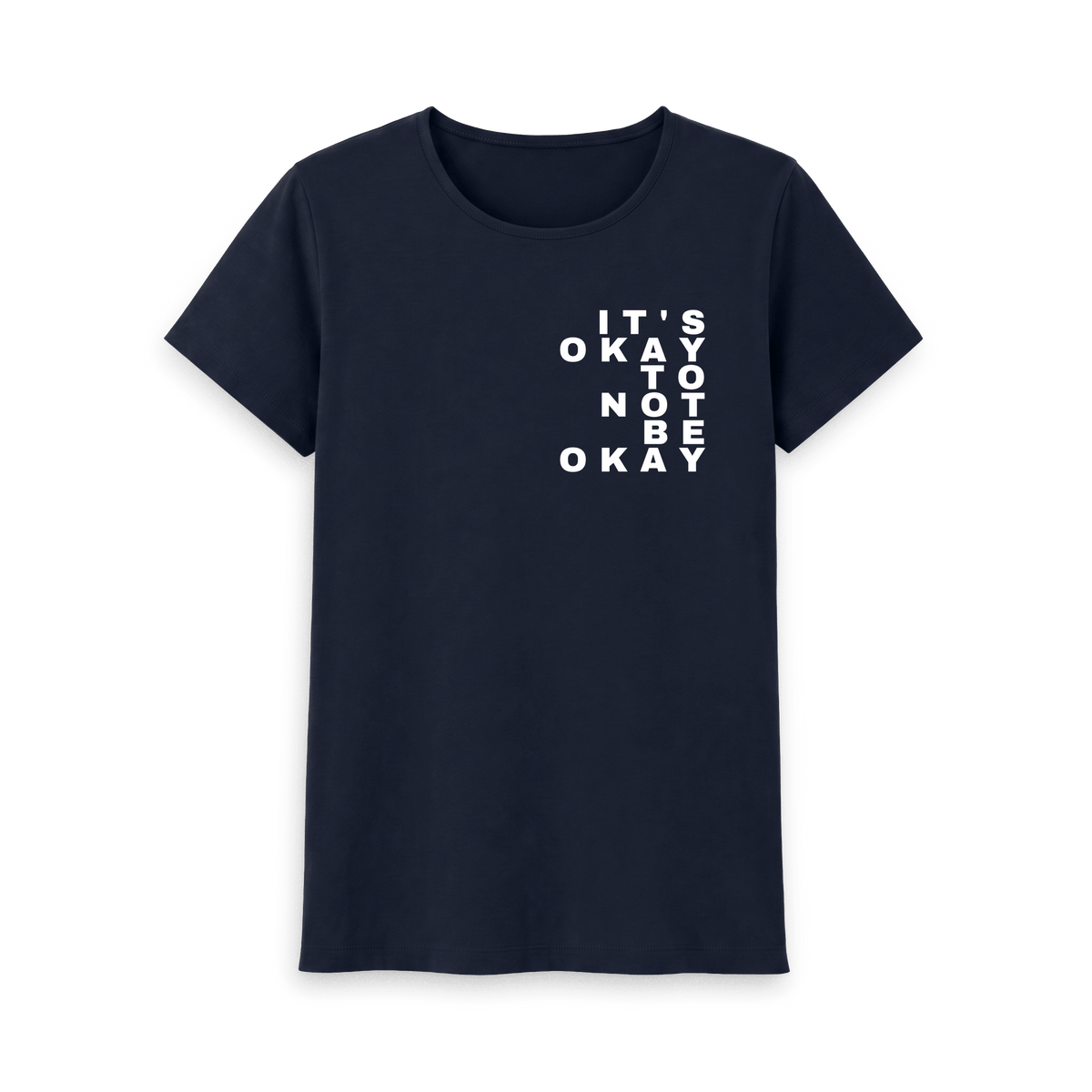 Navy Blue Printed T-shirt Front