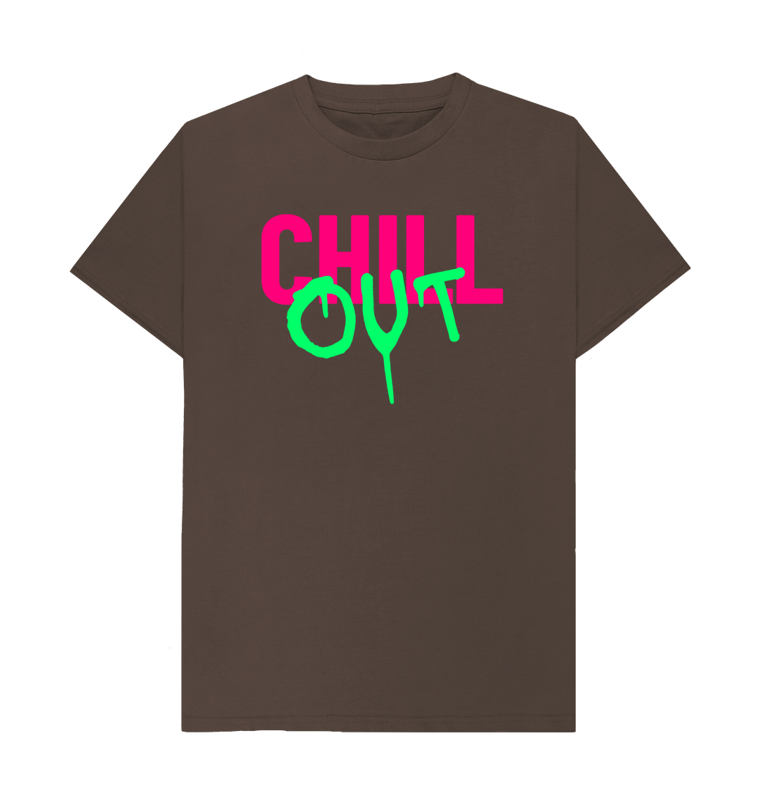 Chocolate Organic Cotton Men's T-shirt Chill Out