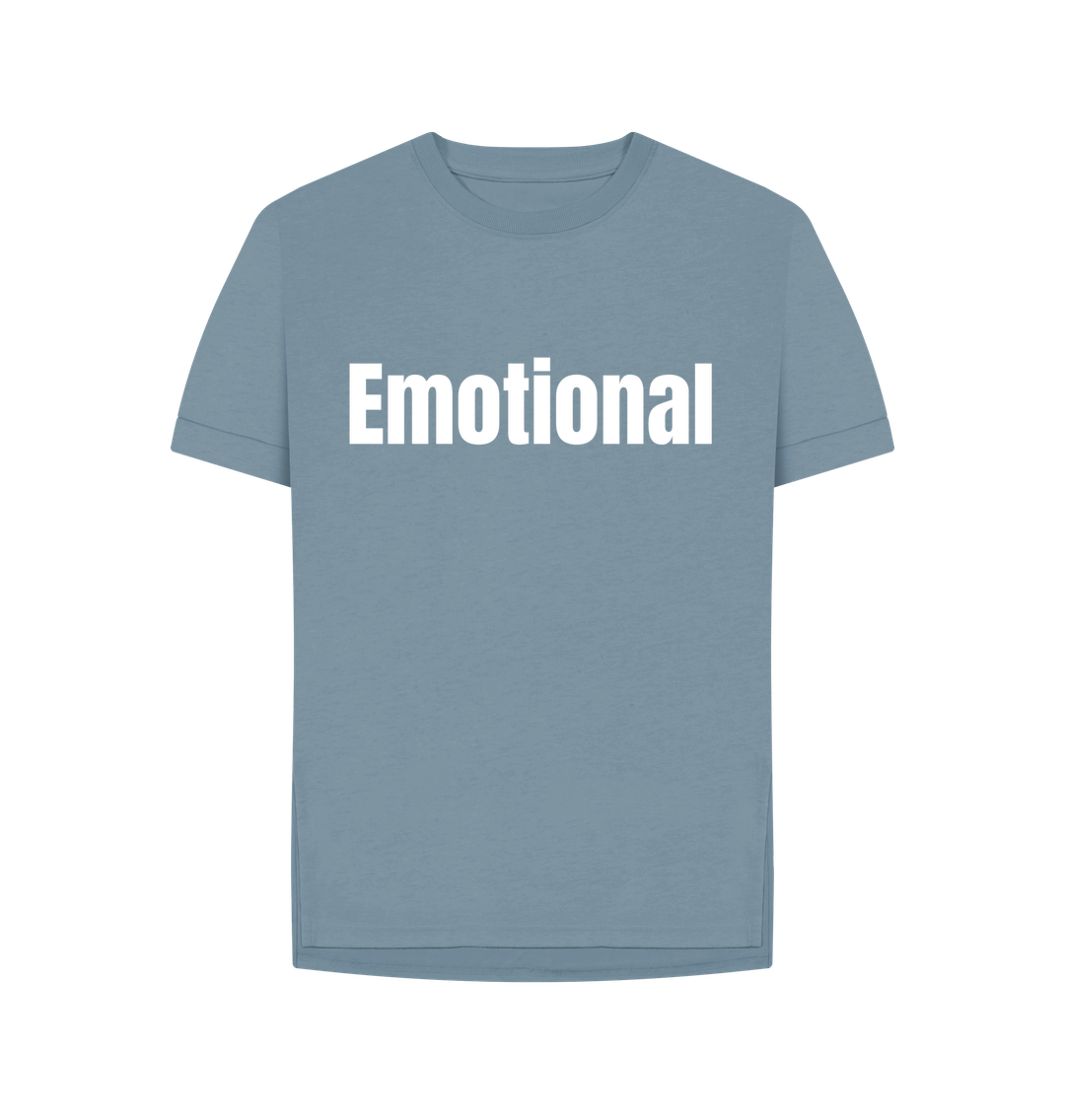 Stone Blue Organic Cotton Woman's Emotional T-Shirt