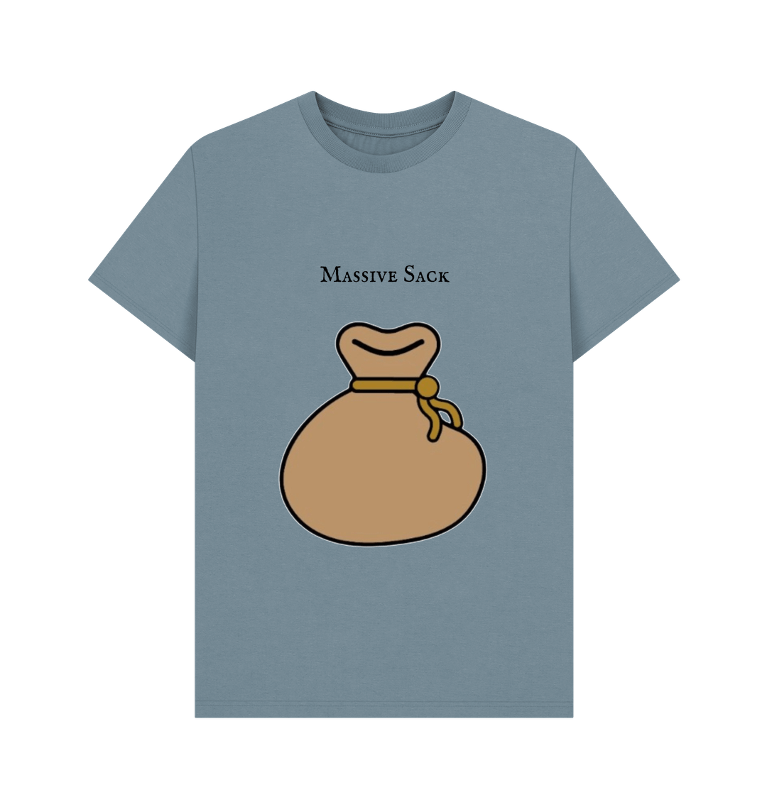 Stone Blue Printed T-shirt Front