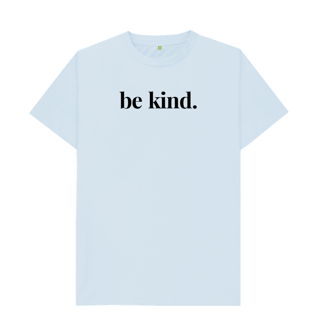 Sky Blue Men's Mental Health Organic Cotton T-Shirt Be Kind