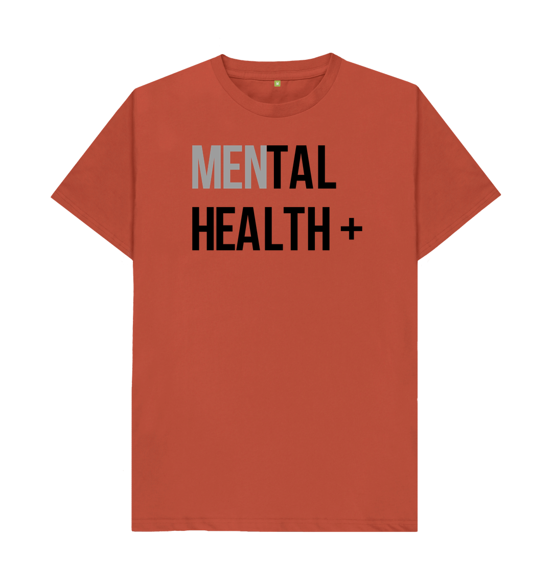 Rust Men's Mental Health Positive Organic Cotton T-Shirt