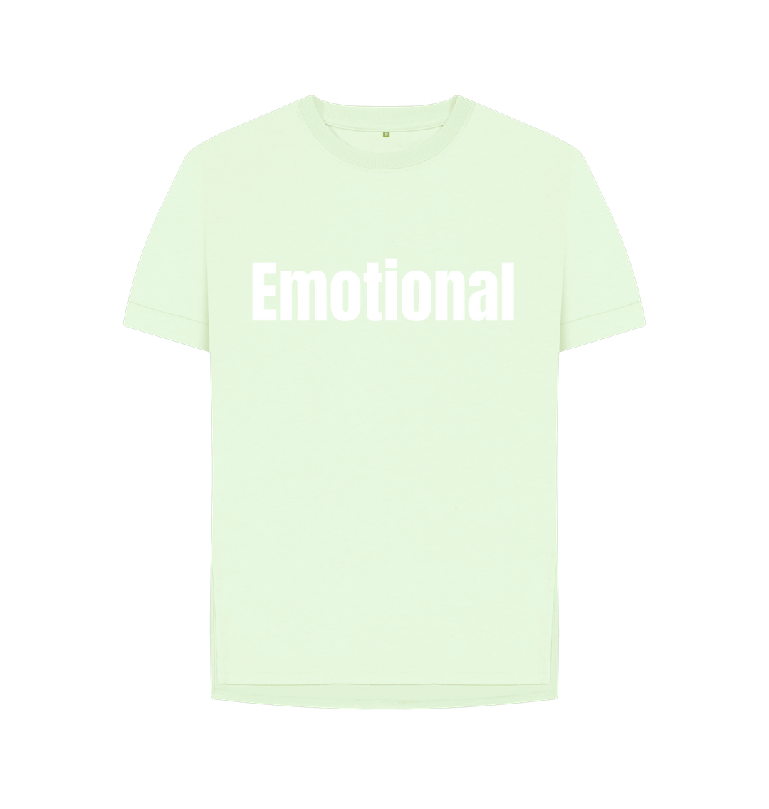 Pastel Green Organic Cotton Woman's Emotional T-Shirt