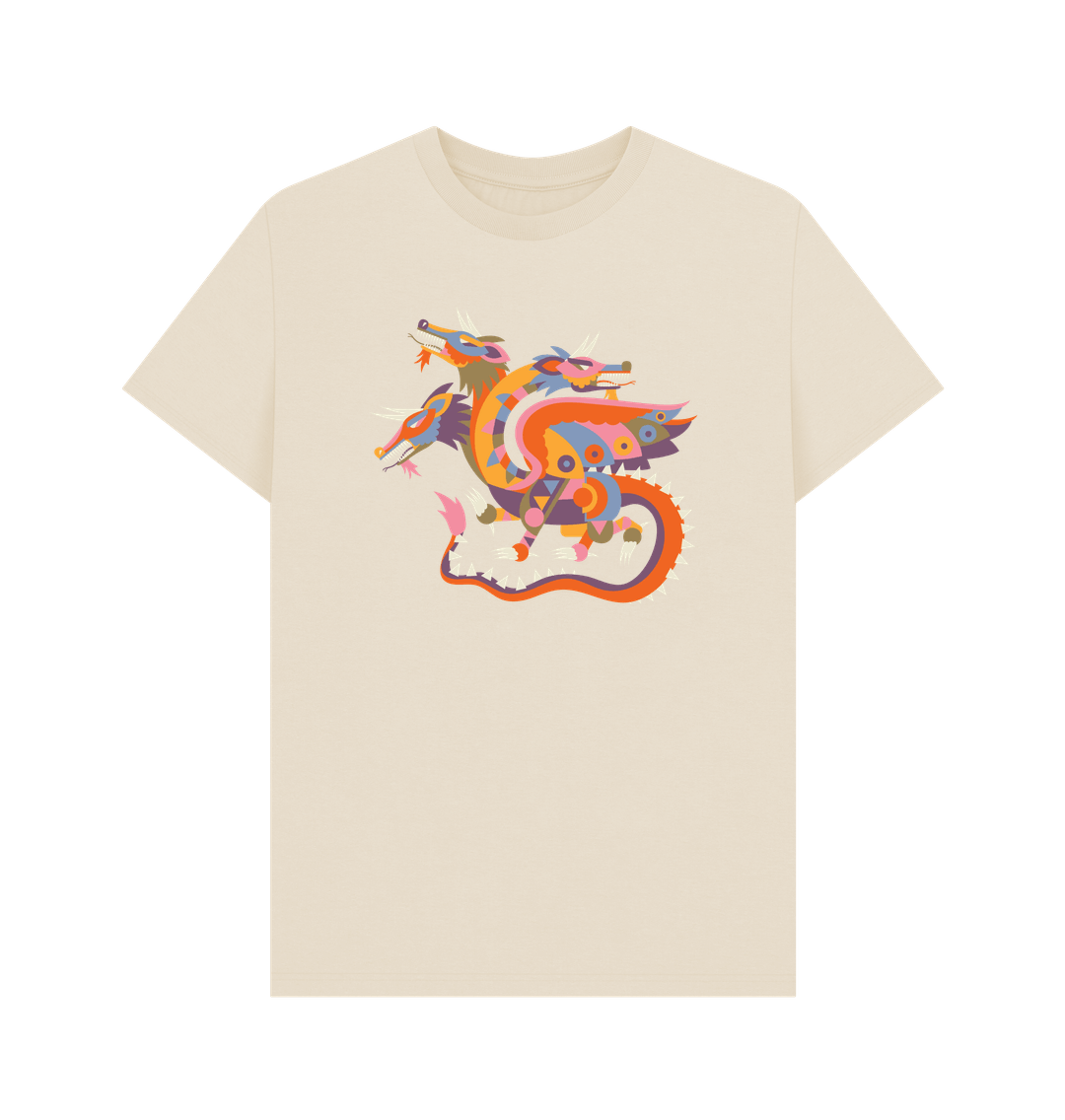 Oat Colourful Dragon Organic Cotton Men's T-Shirt