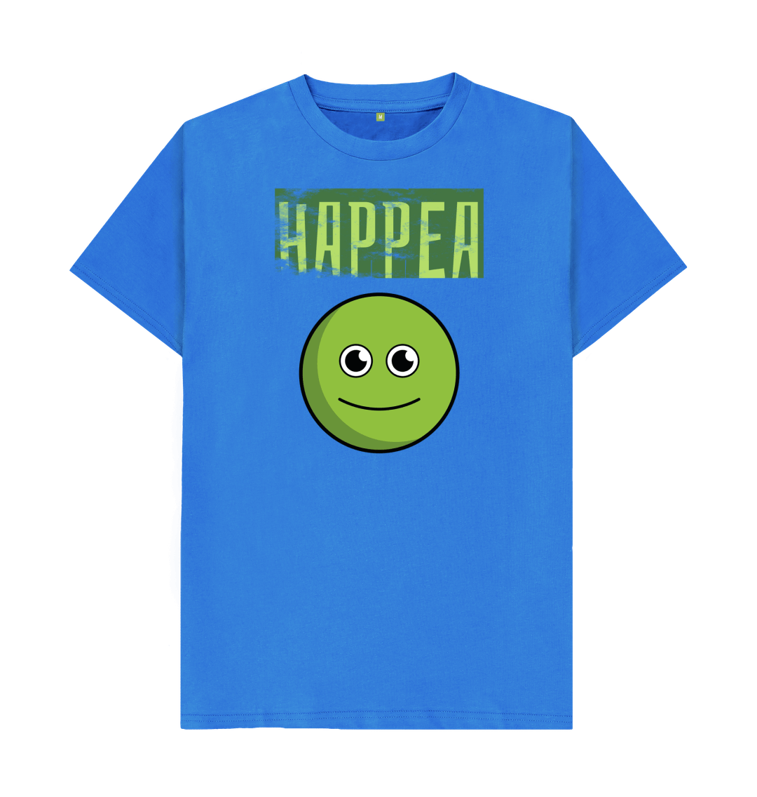 Bright Blue Organic Cotton Happea Mental Health Men's T-Shirt