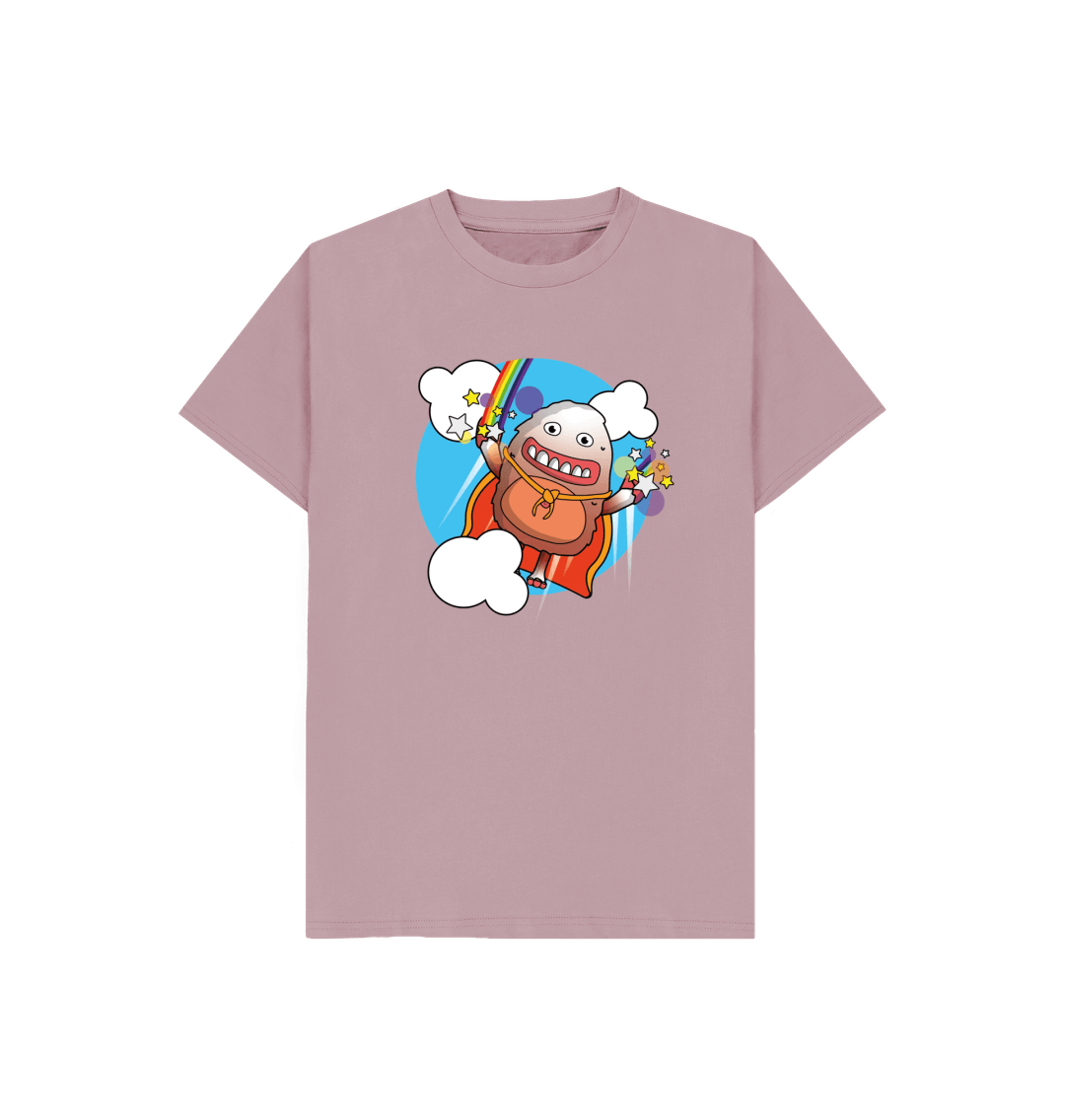 Mauve Organic Cotton Kindness is a Superpower Graphic Only Mental Health Children's T-Shirt