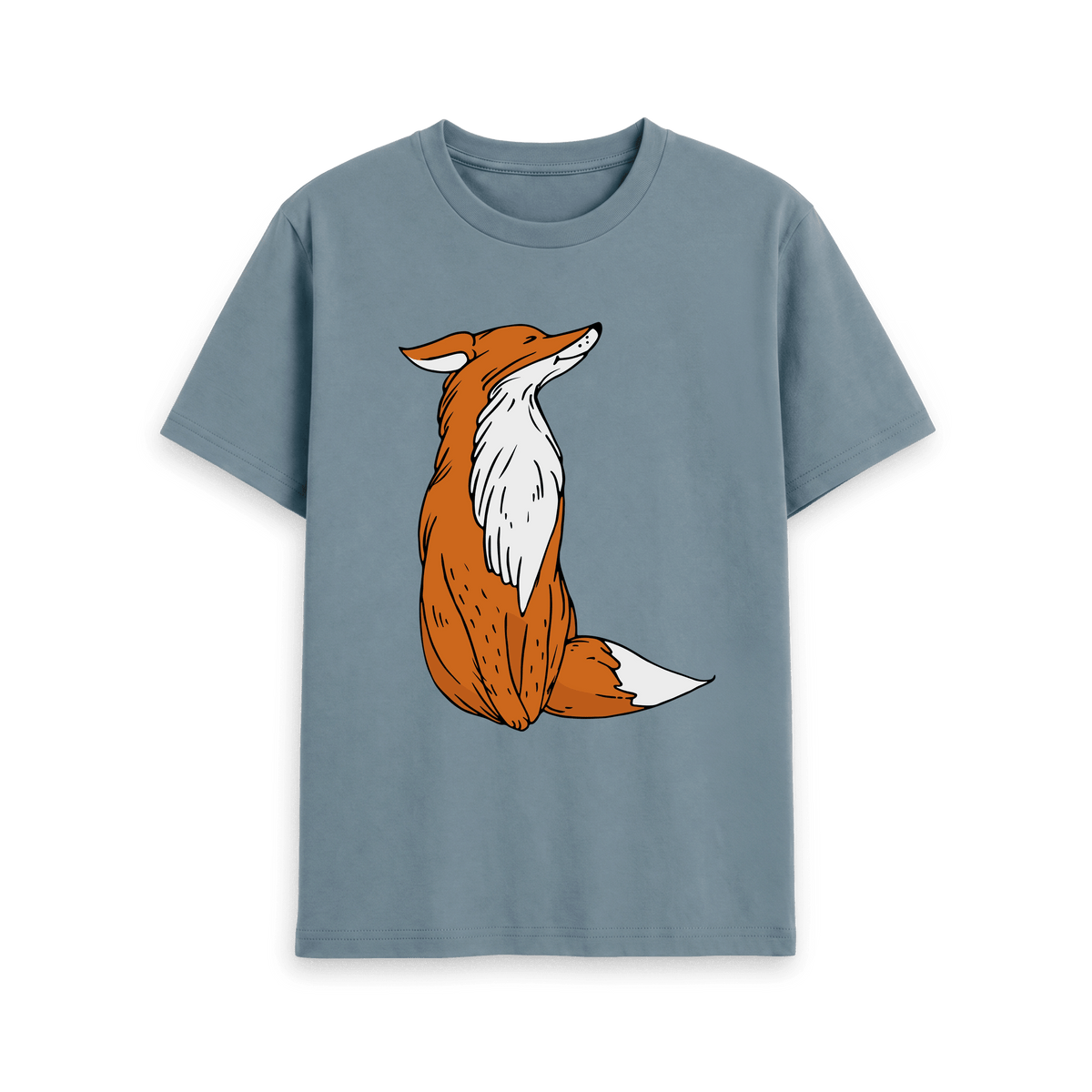 Stone Blue Printed T-shirt Front