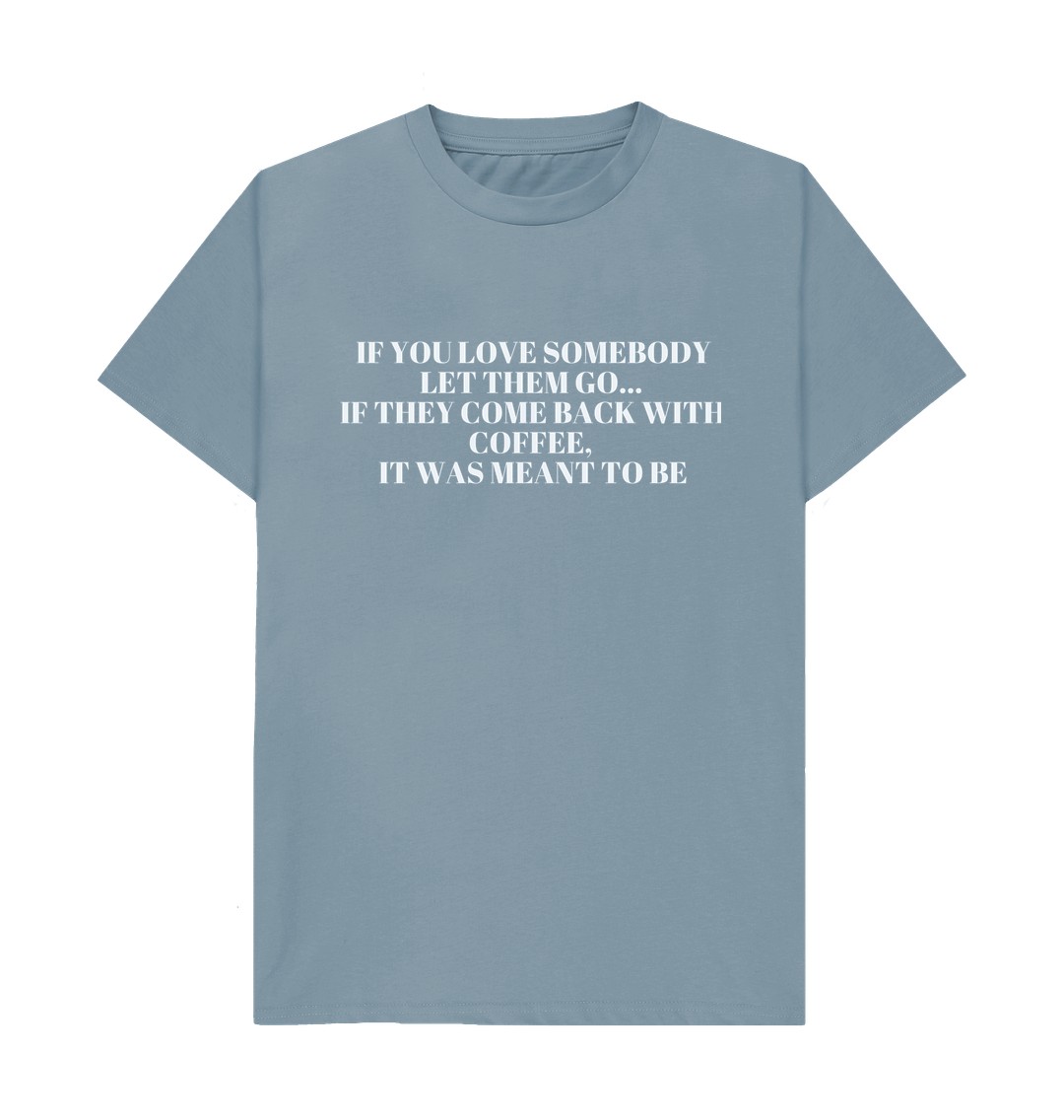 Stone Blue Organic Cotton Men's T-shirt Coffee