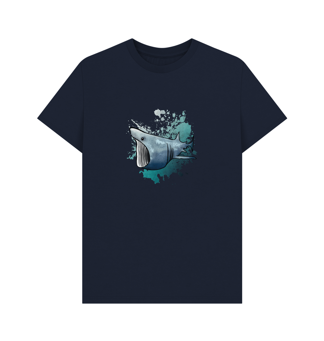 Navy Blue Basking Shark Men's Organic Cotton T-Shirt