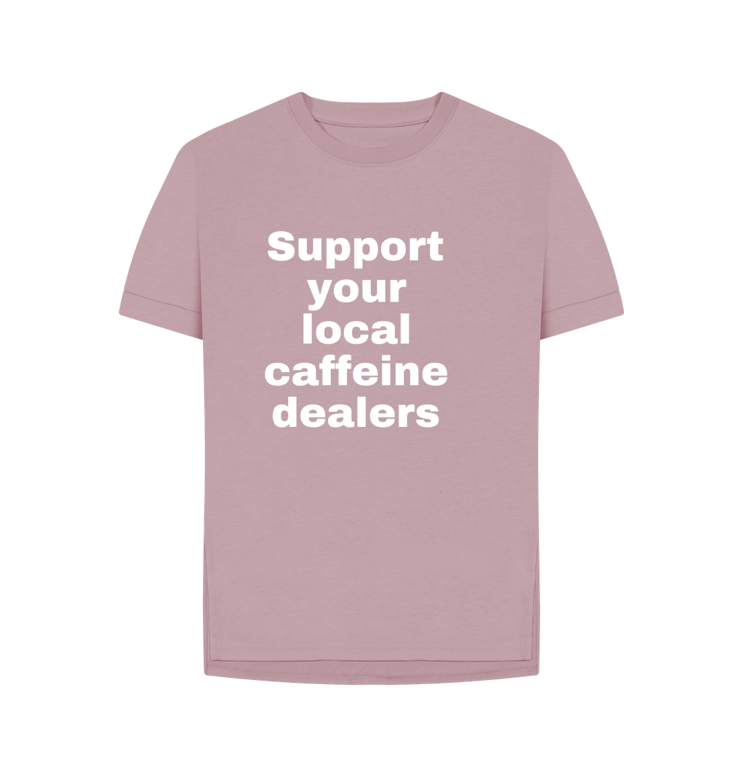 Mauve Organic Cotton Woman's T-shirt Caffeine