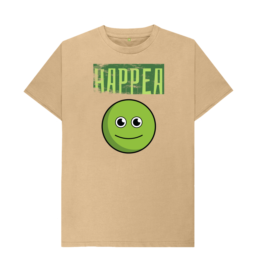Sand Organic Cotton Happea Mental Health Men's T-Shirt
