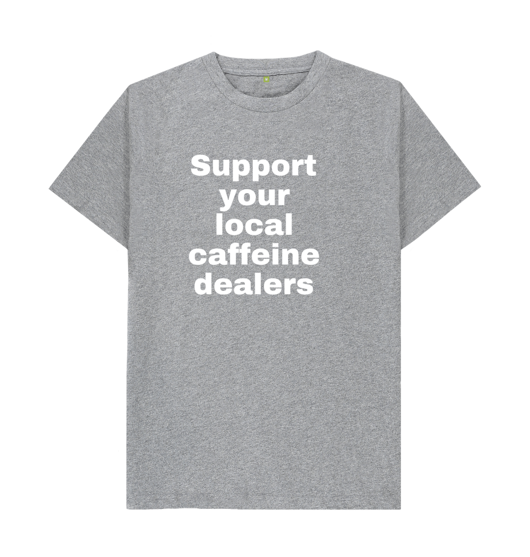 Athletic Grey Organic Cotton Men's T-shirt Caffeine