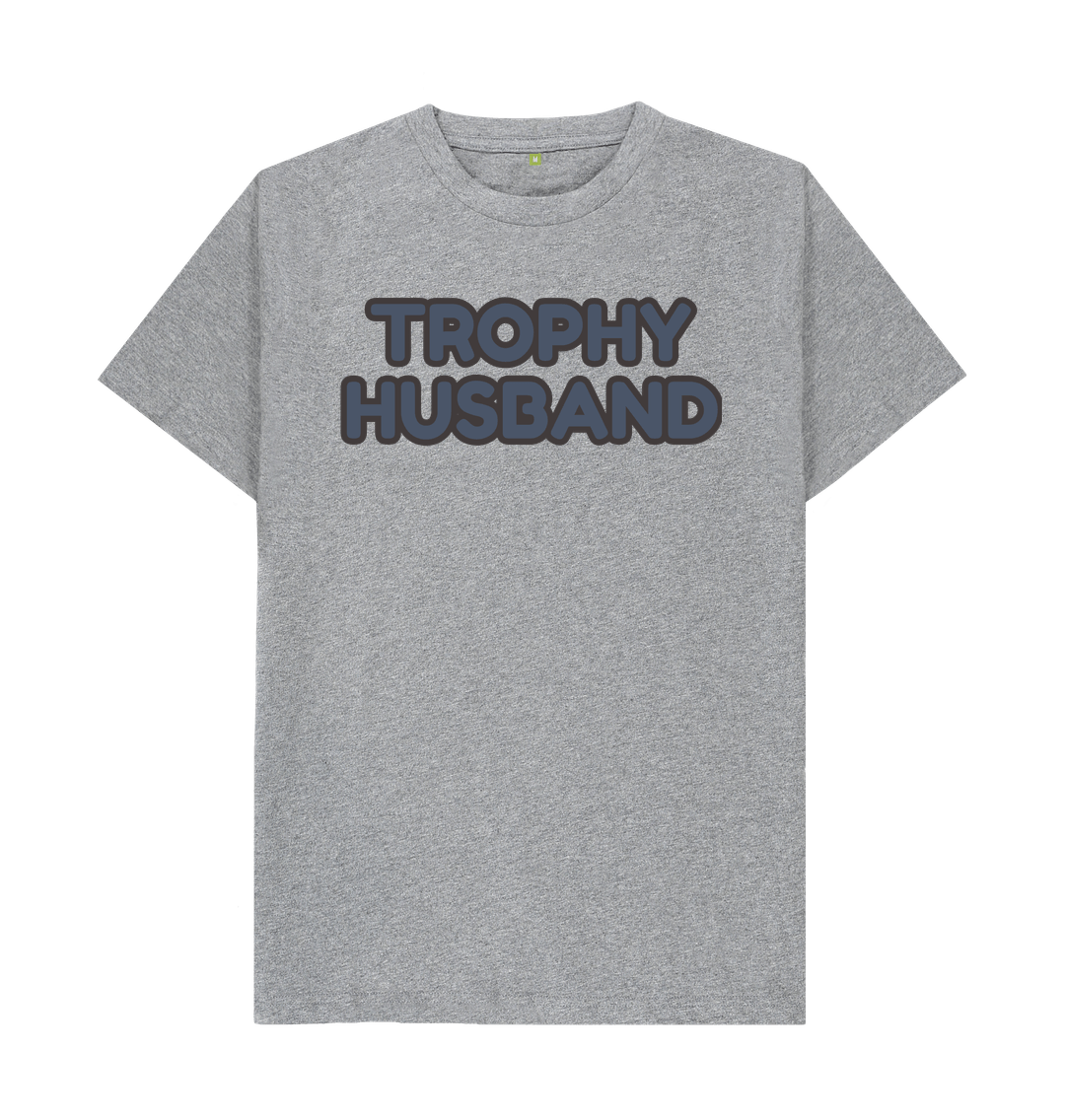 Athletic Grey Organic Cotton Trophy Husband Men's T-Shirt