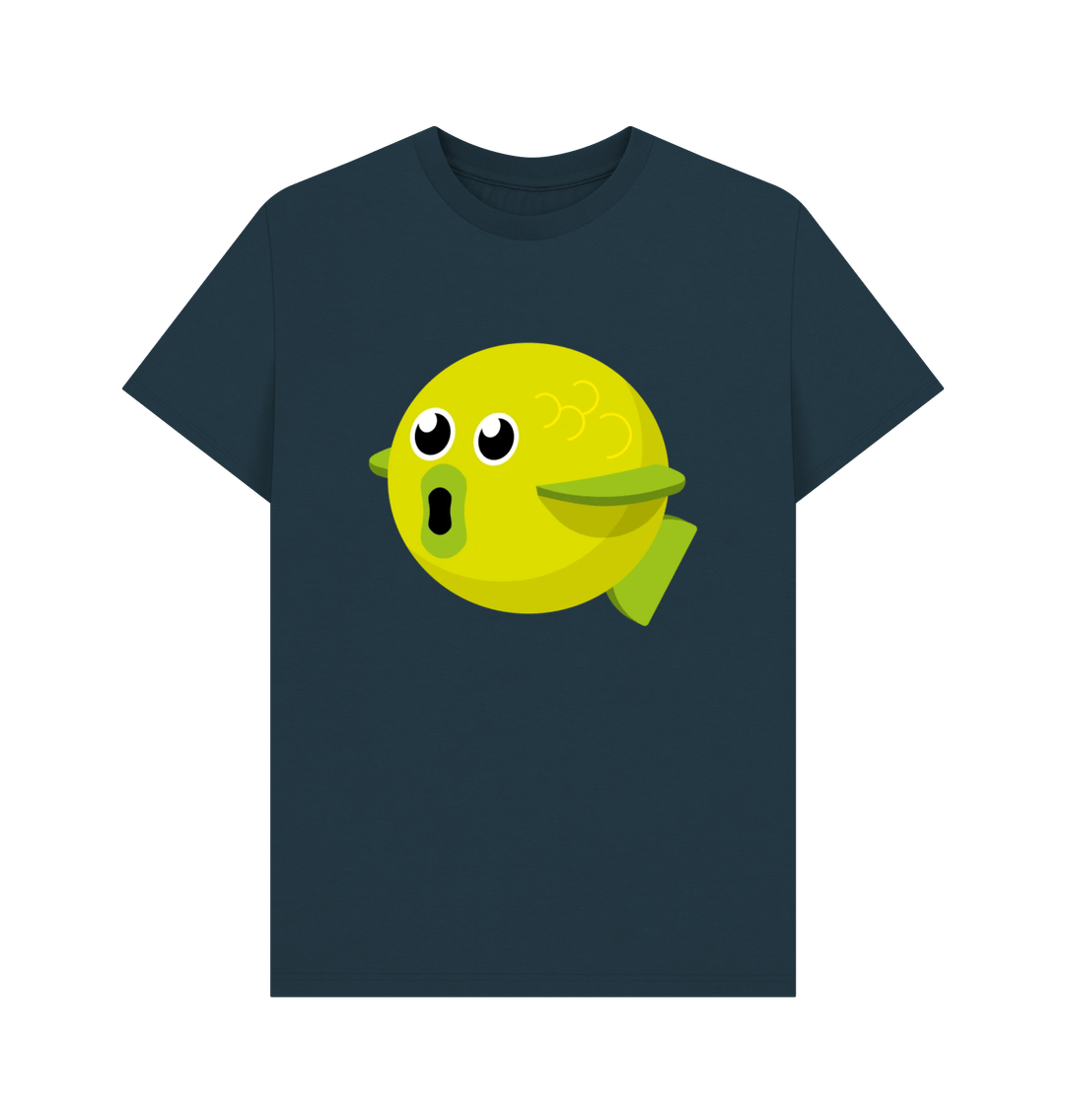Denim Blue Organic Cotton Men's Fish T-Shirt