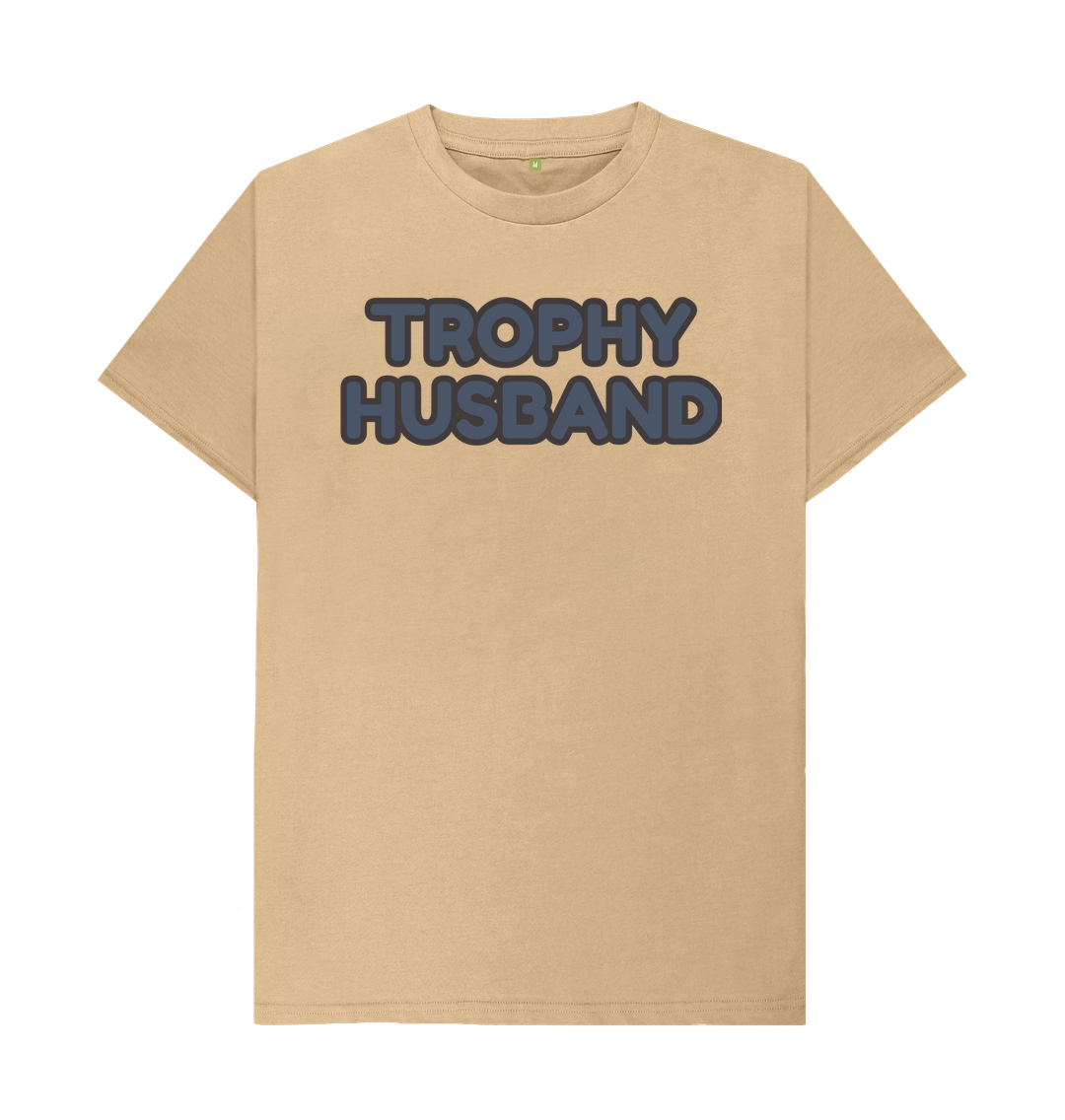 Sand Organic Cotton Trophy Husband Men's T-Shirt