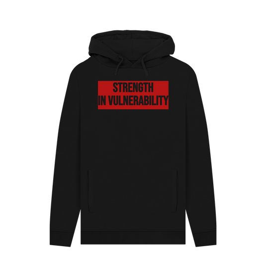 Black Strength In Vulnerability Men's Mental Health Organic Cotton Pullover Hoodie