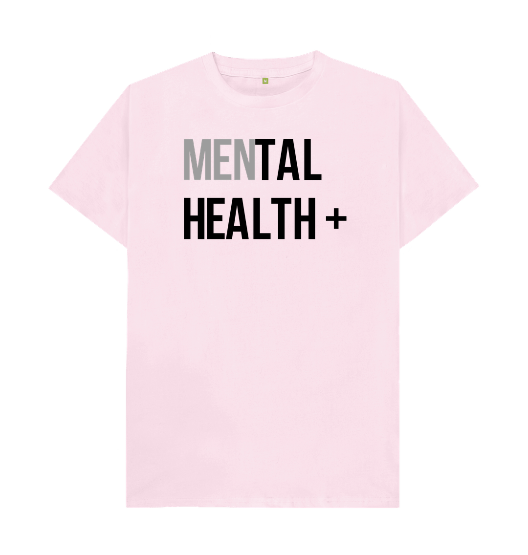 Pink Men's Mental Health Positive Organic Cotton T-Shirt